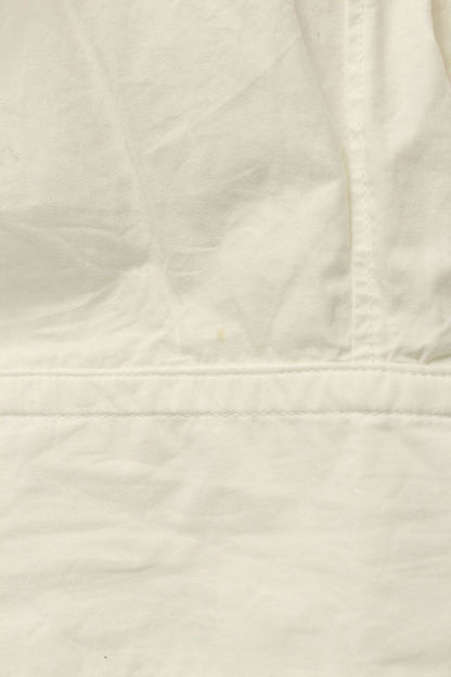 LES SIX Longline Cotton Long Sleeve Shirt White Size XS