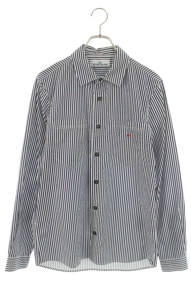 STONEISLAND Striped Cotton Long Sleeve Shirt Multi Size S