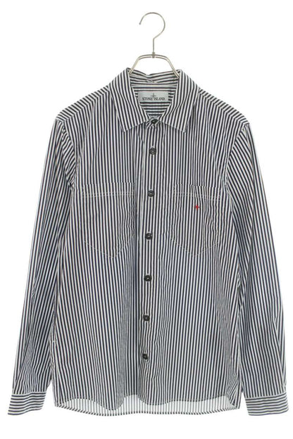 STONEISLAND Striped Cotton Long Sleeve Shirt Multi Size S