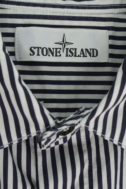STONEISLAND Striped Cotton Long Sleeve Shirt Multi Size S