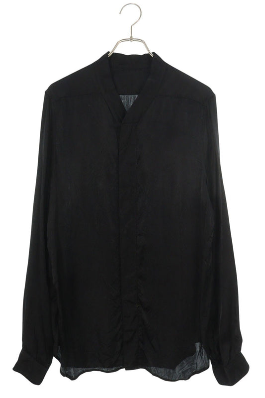 Rick Owens 19AW Cupro Long Sleeve Shirt Black Size L