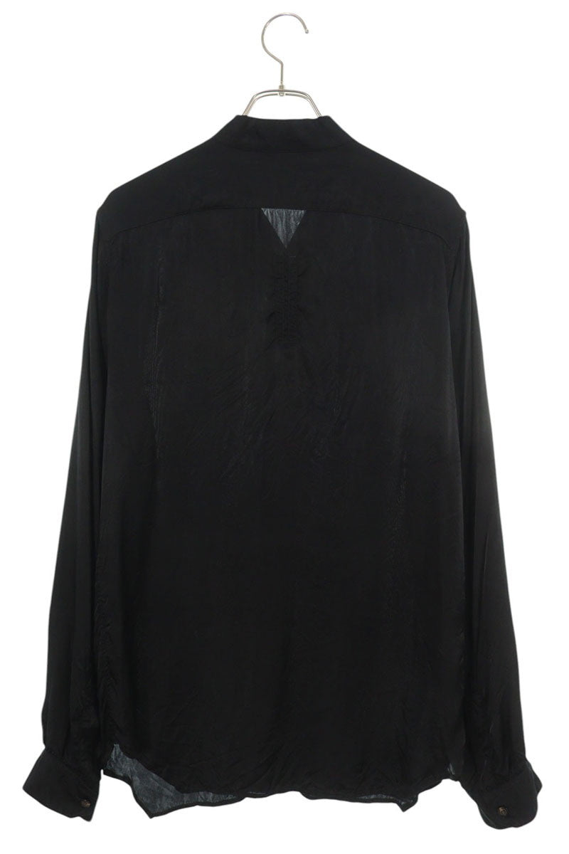 Rick Owens 19AW Cupro Long Sleeve Shirt Black Size L