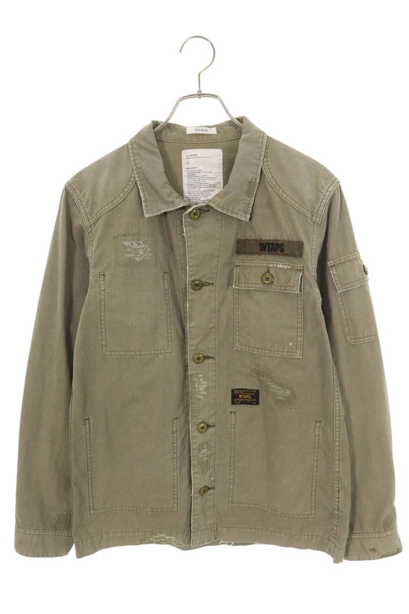 Wtaps 11AW JINGLE L S Print Long Sleeve Shirt Green Size M