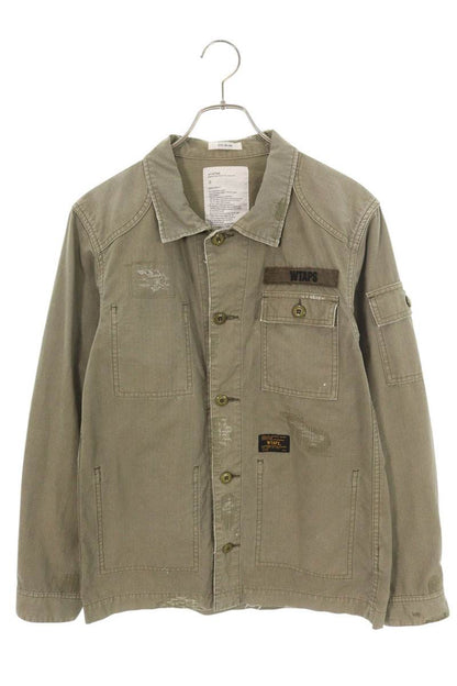 Wtaps 11AW JINGLE L S Print Long Sleeve Shirt Green Size M