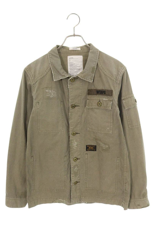 Wtaps 11AW JINGLE L S Print Long Sleeve Shirt Green Size M
