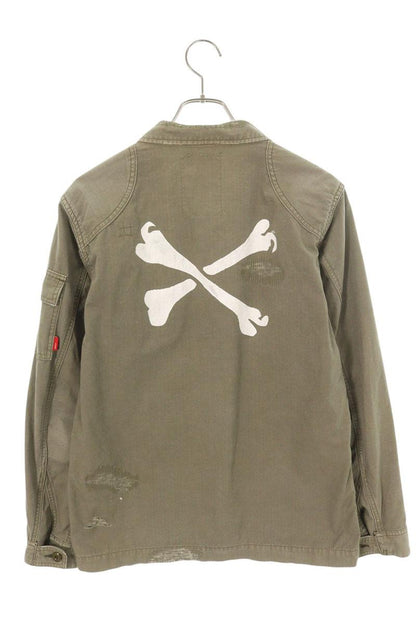 Wtaps 11AW JINGLE L S Print Long Sleeve Shirt Green Size M