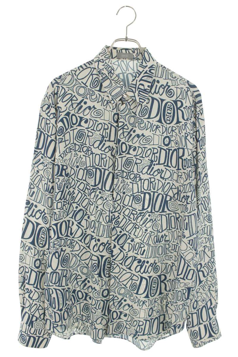 DIOR 20AW DIOR AND SHAWN All-Over Print Rayon Shirt Size XS