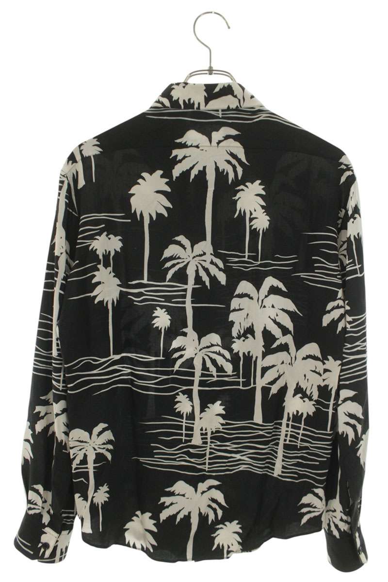 CELINE 21SS Drugstore Collar Palm Tree Rayon Shirt Size XXL
