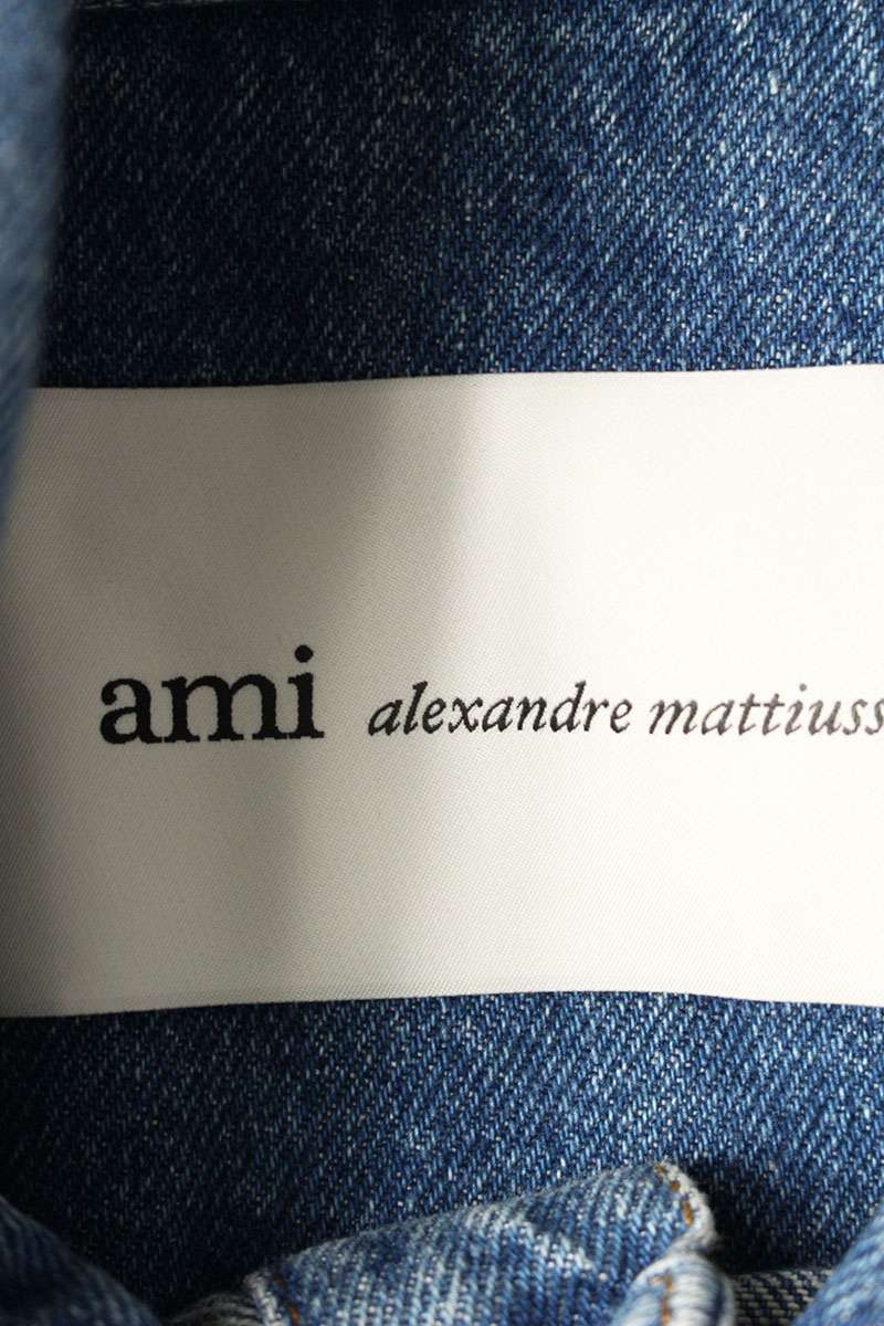 AMI Alexandre Mattiussi 26SS Heart A Denim Long Sleeve Shirt Size L