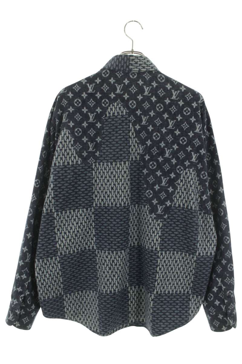 LOUISVUITTON 20AW Monogram Wave Damier Flannel Shirt Size M