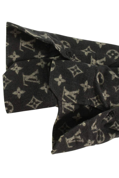 LOUISVUITTON 20AW Monogram Wave Damier Flannel Shirt Size XL