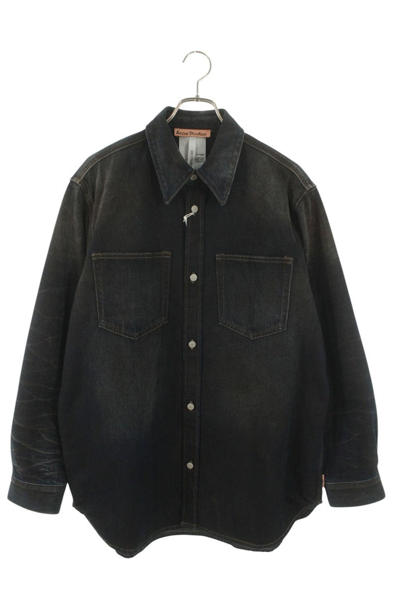ACNE STUDIOS Vintage Wash Denim Long Sleeve Shirt Size S