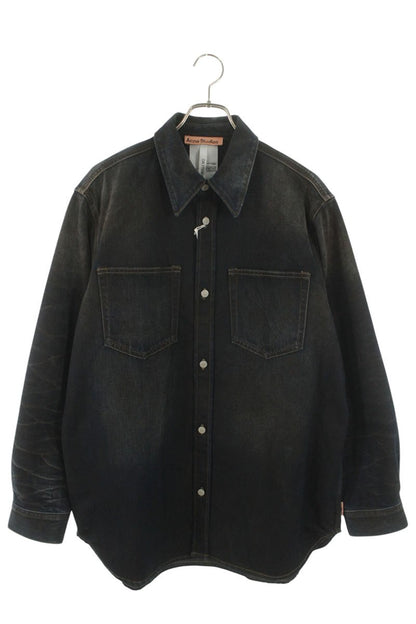 ACNE STUDIOS Vintage Wash Denim Long Sleeve Shirt Size S
