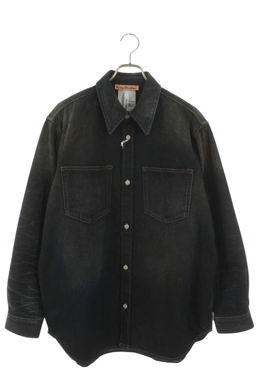 ACNE STUDIOS Vintage Wash Denim Long Sleeve Shirt Size S