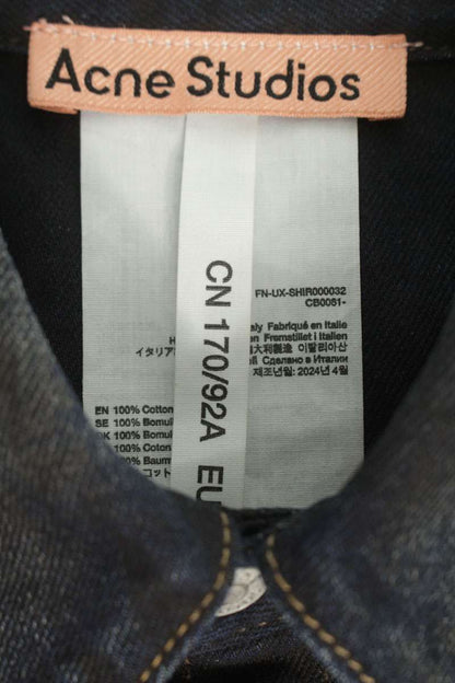 ACNE STUDIOS Vintage Wash Denim Long Sleeve Shirt Size S