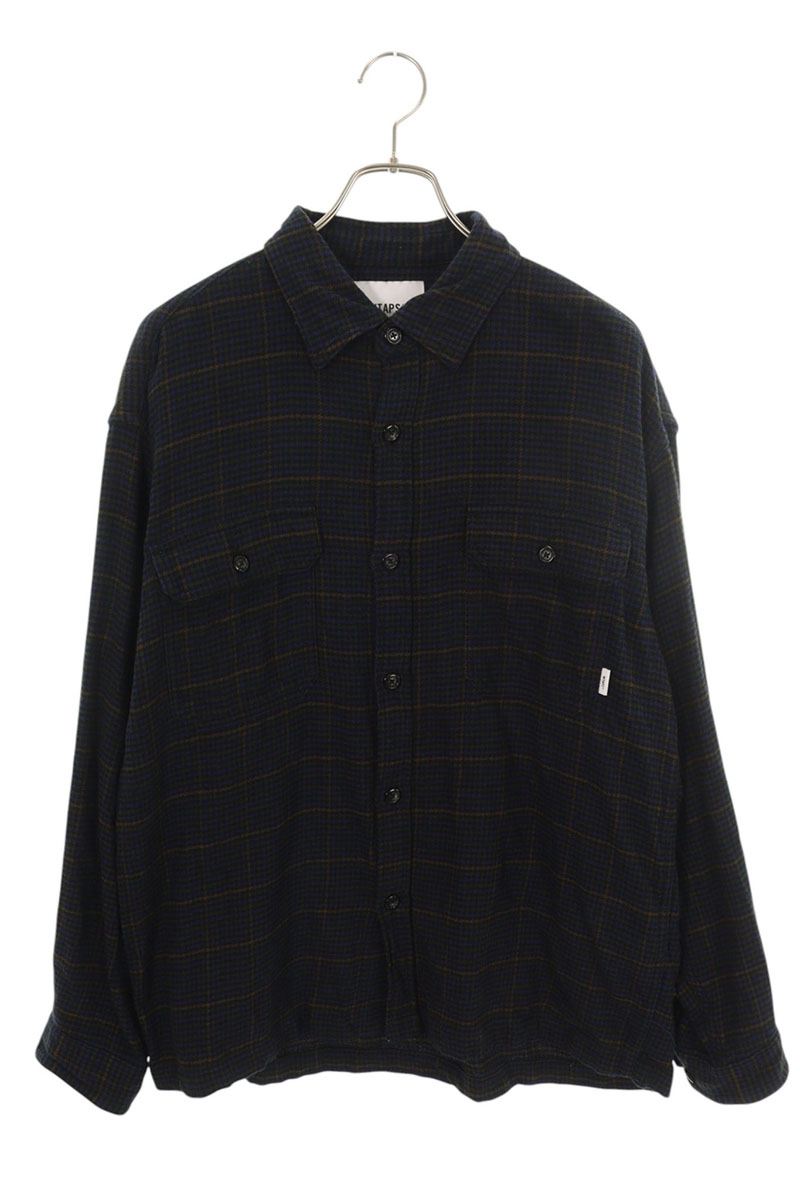 Wtaps 24AW Long Sleeve Shirt Blue Size L