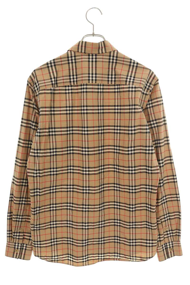 Burberry Nova Check Cotton Long Sleeve Shirt Beige Size S