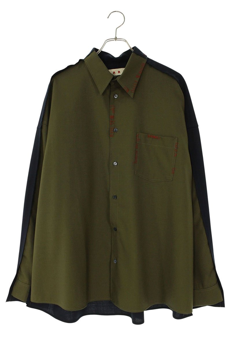 Marni Tropical Bicolor Wool Shirt Size M