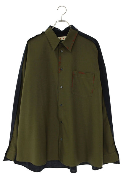 Marni Tropical Bicolor Wool Shirt Size M