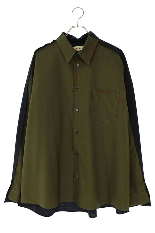 Marni Tropical Bicolor Wool Shirt Size M