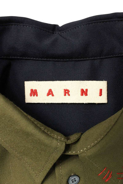 Marni Tropical Bicolor Wool Shirt Size M