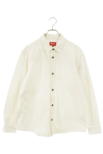 SUPREME 20AW Logo Taping Work Shirt White Size L