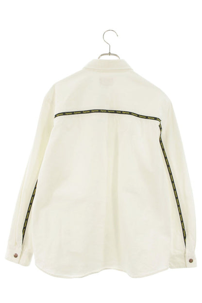 SUPREME 20AW Logo Taping Work Shirt White Size L