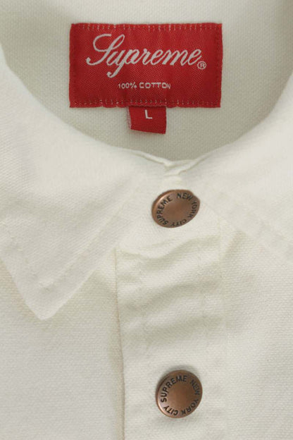 SUPREME 20AW Logo Taping Work Shirt White Size L
