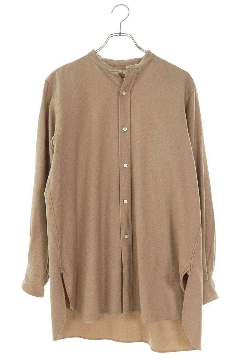 HEUGN Wool Long Sleeve Shirt Beige Size 2