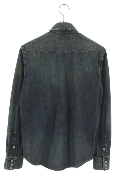 RRL Denim Western Long Sleeve Shirt Blue Size XS