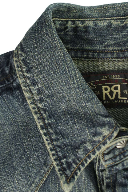RRL Denim Western Long Sleeve Shirt Blue Size XS