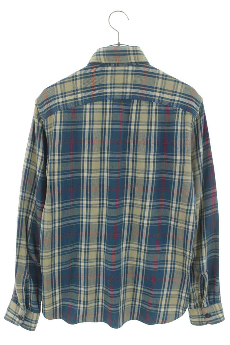 RRL Check Cotton Long Sleeve Shirt Blue Size XS