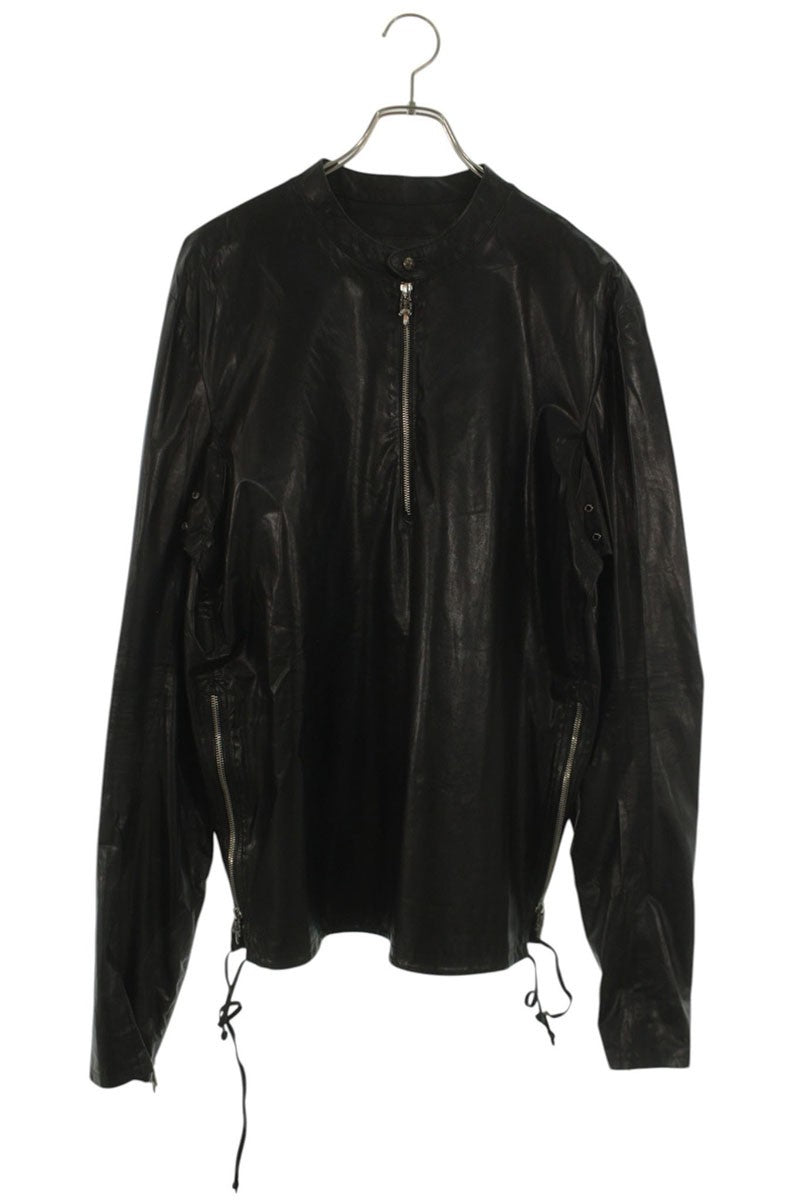 Chrome Hearts EZ RIDER Dagger Zip Leather Shirt Size M
