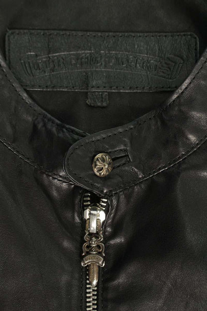 Chrome Hearts EZ RIDER Dagger Zip Leather Shirt Size M