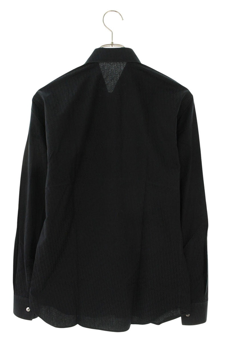 DIOR Oblique Cotton Jacquard Long Sleeve Shirt Black Size XXL