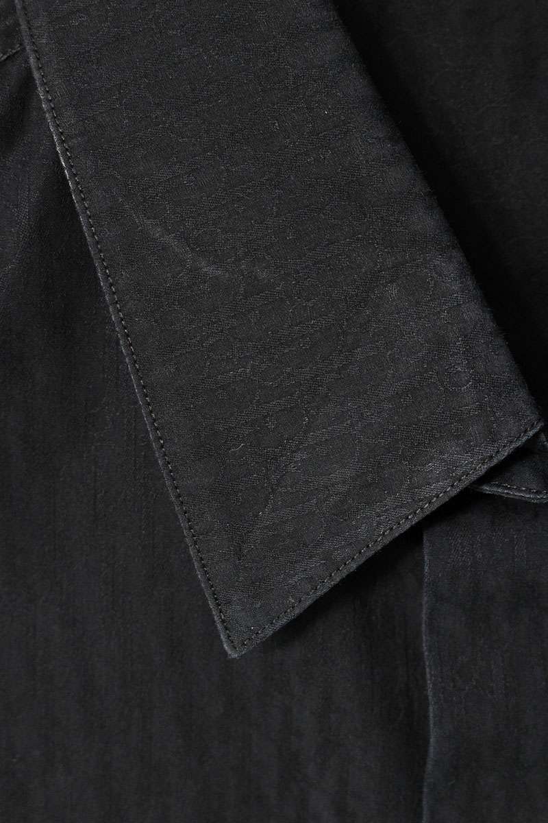DIOR Oblique Cotton Jacquard Long Sleeve Shirt Black Size XXL