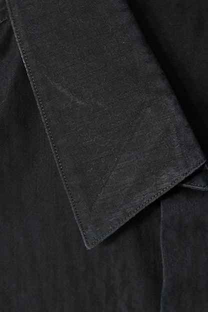 DIOR Oblique Cotton Jacquard Long Sleeve Shirt Black Size XXL