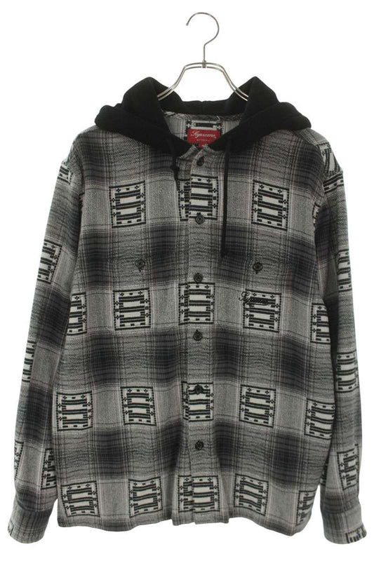 Supreme Hooded Shadow Plaid Shirt Multi Size S