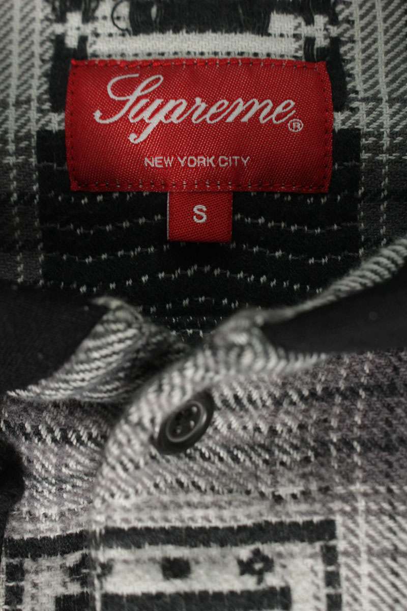 Supreme Hooded Shadow Plaid Shirt Multi Size S