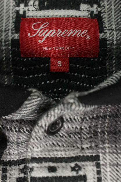 Supreme Hooded Shadow Plaid Shirt Multi Size S