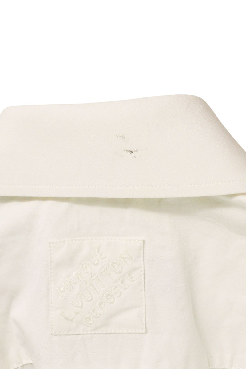 Louis Vuitton Logo Long Sleeve Shirt White Size L