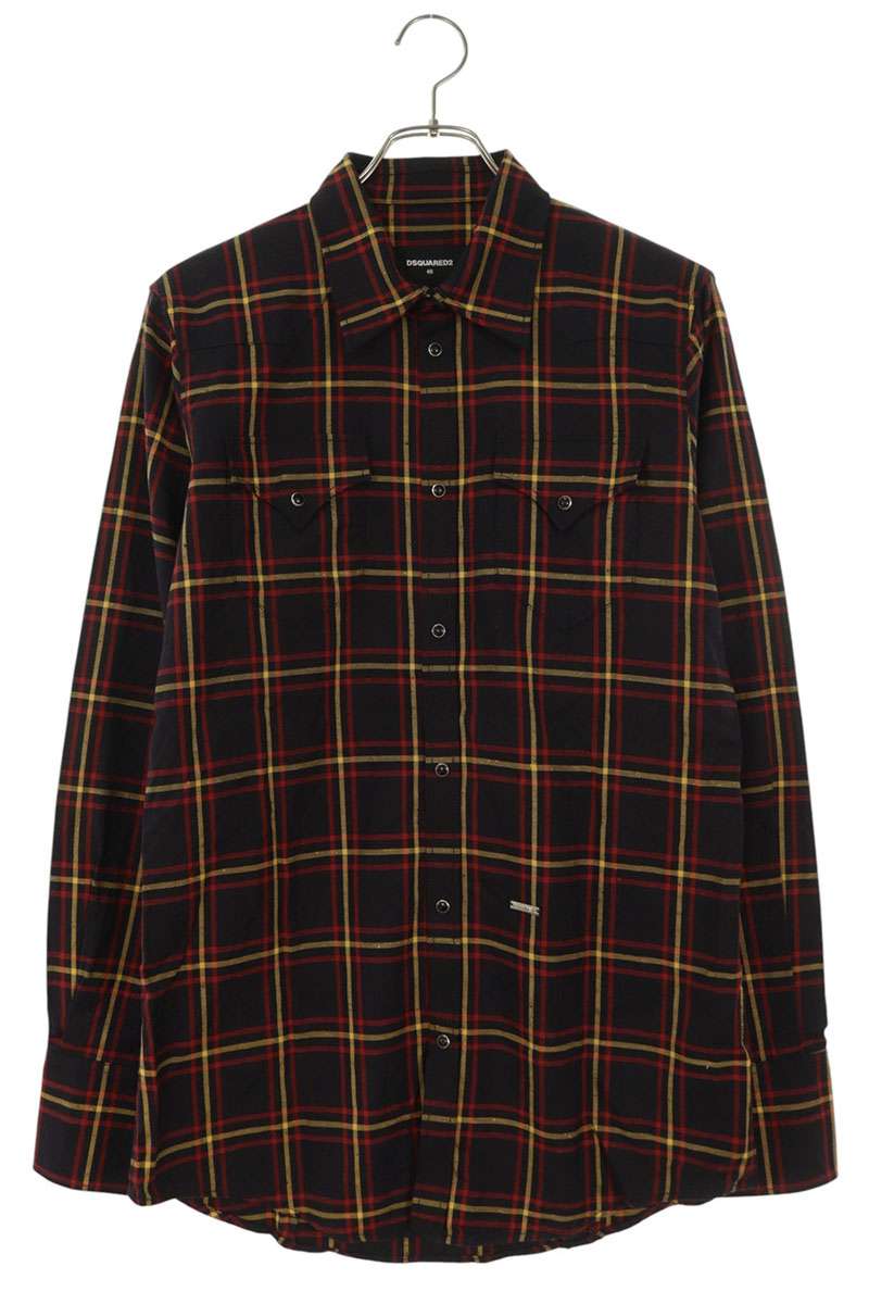 DSQUARED 20AW Check Cotton Long Sleeve Shirt Multi Size S