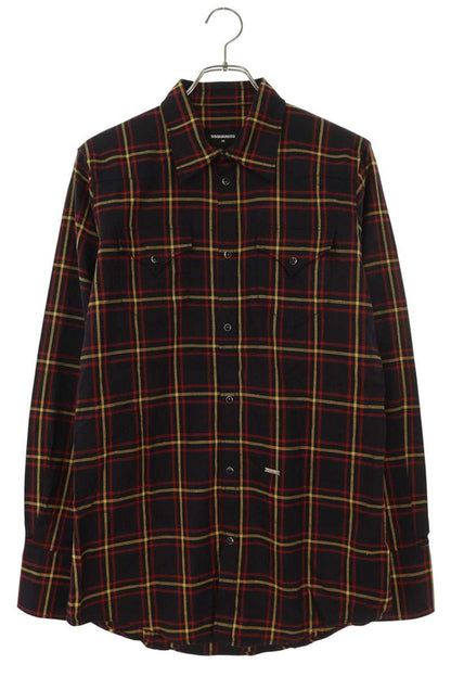 DSQUARED 20AW Check Cotton Long Sleeve Shirt Multi Size S