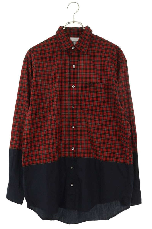 Vetements Long Sleeve Shirt Red x Blue Size XS