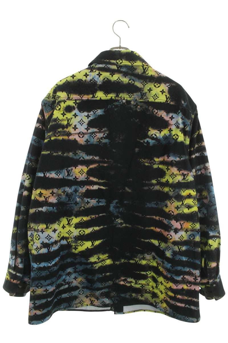 LOUISVUITTON 21AW Monogram Tie-Dye Denim Shirt Size XL