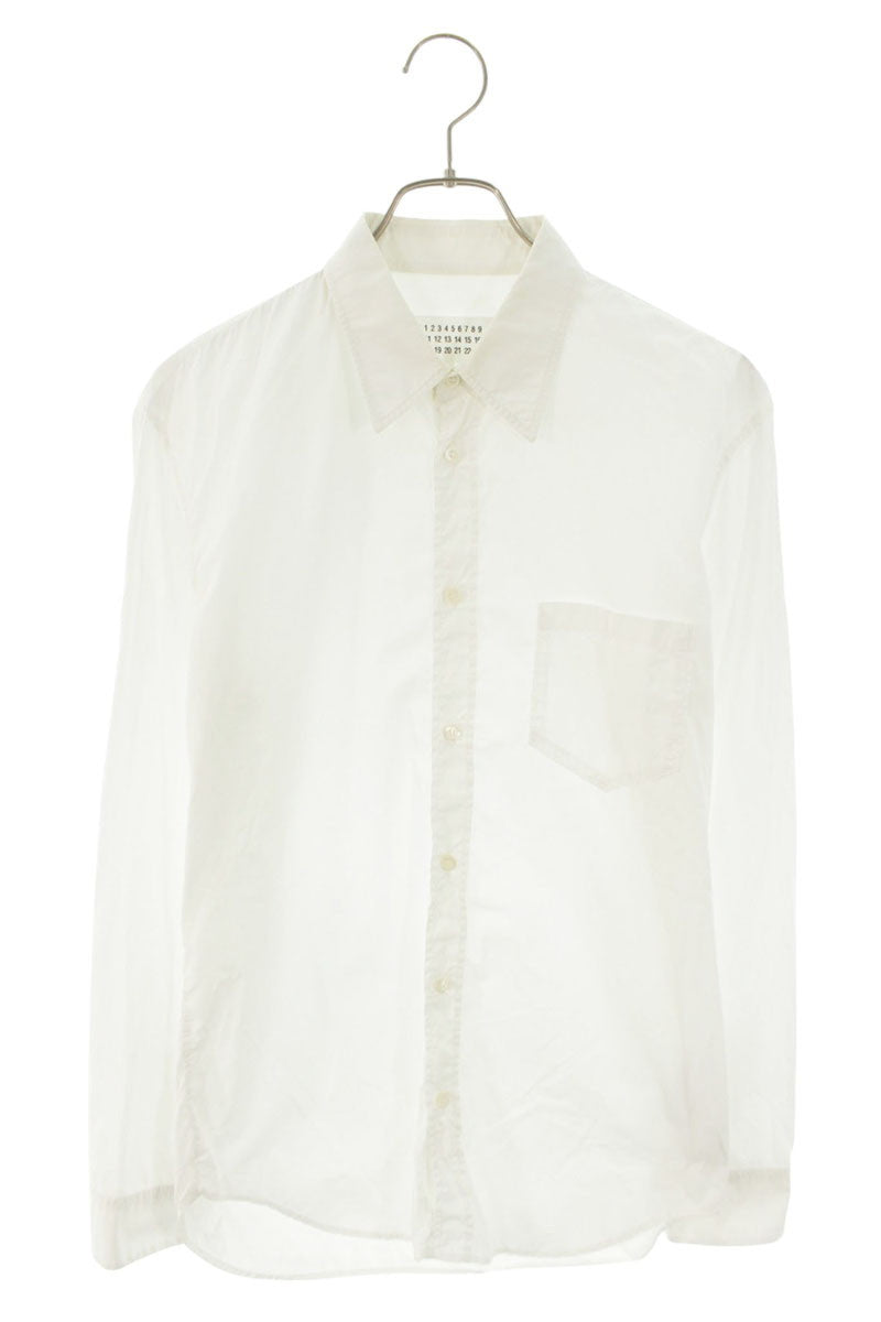 Maison Margiela 18AW Cotton Long Sleeve Shirt White Size XXL