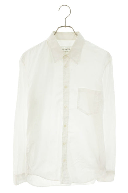 Maison Margiela 18AW Cotton Long Sleeve Shirt White Size XXL