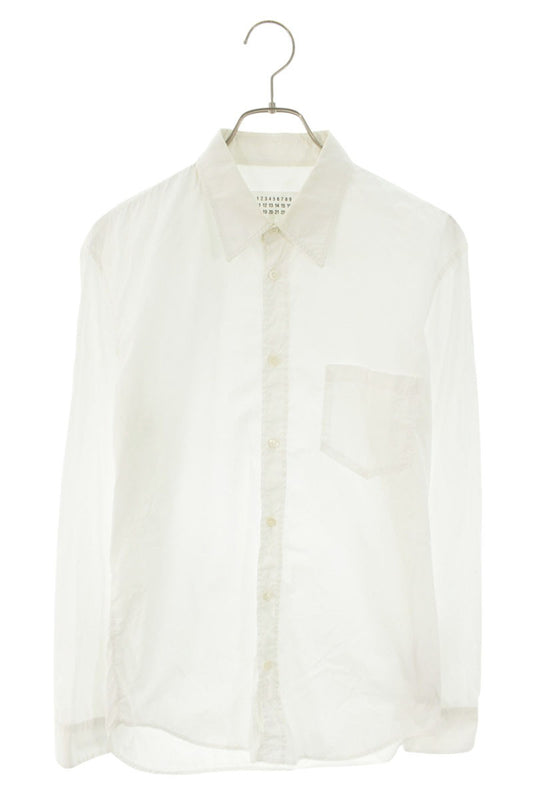 Maison Margiela 18AW Cotton Long Sleeve Shirt White Size XXL