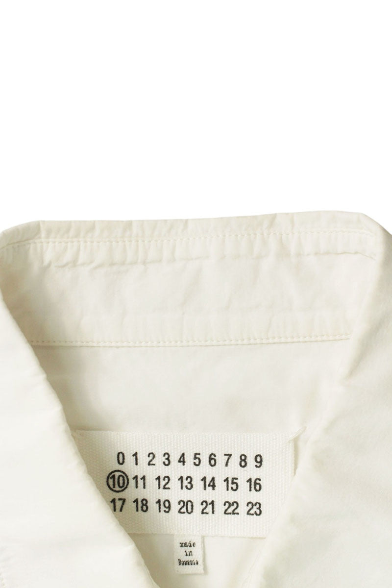 Maison Margiela 18AW Cotton Long Sleeve Shirt White Size XXL