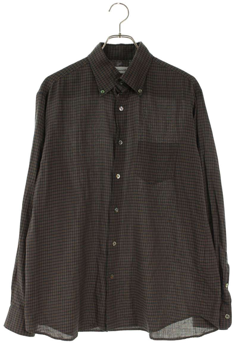 ABELIAEDOWARDGOUCHA Down Long Sleeve Shirt Gray x Brown Size 3